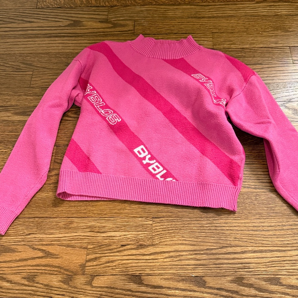 Byblos Vibrant Pink Cowl Neck Sweater Size 6